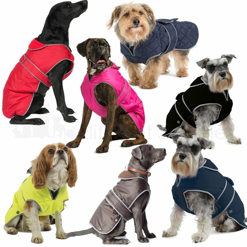 Ancol Dog Coat Stormguard Warm Muddy Paws Quilted Fleece Reflective