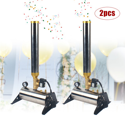 2PCS Confetti Launcher Machine Cannon Wireless Party Wedding Stage Paper Shots