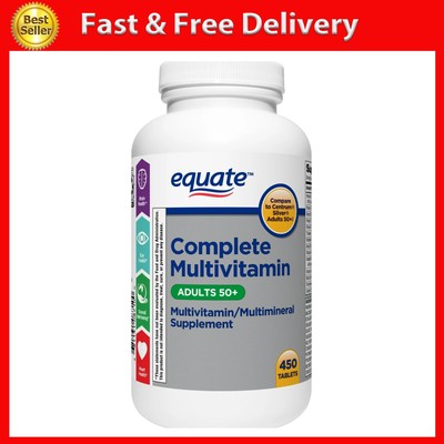 Equate Complete Multivitamin/Multimineral Supplement Tablets, Adults 50+, 450 Co