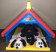 Vintage POUND PUPPIES Pup's Pad Playset 1986 Tonka House Carrying Case  Dogs