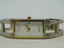 Nine West 9W/1069 Two-Tone Quartz Analog Women's Watch Sz. 6 1/4" New Battery