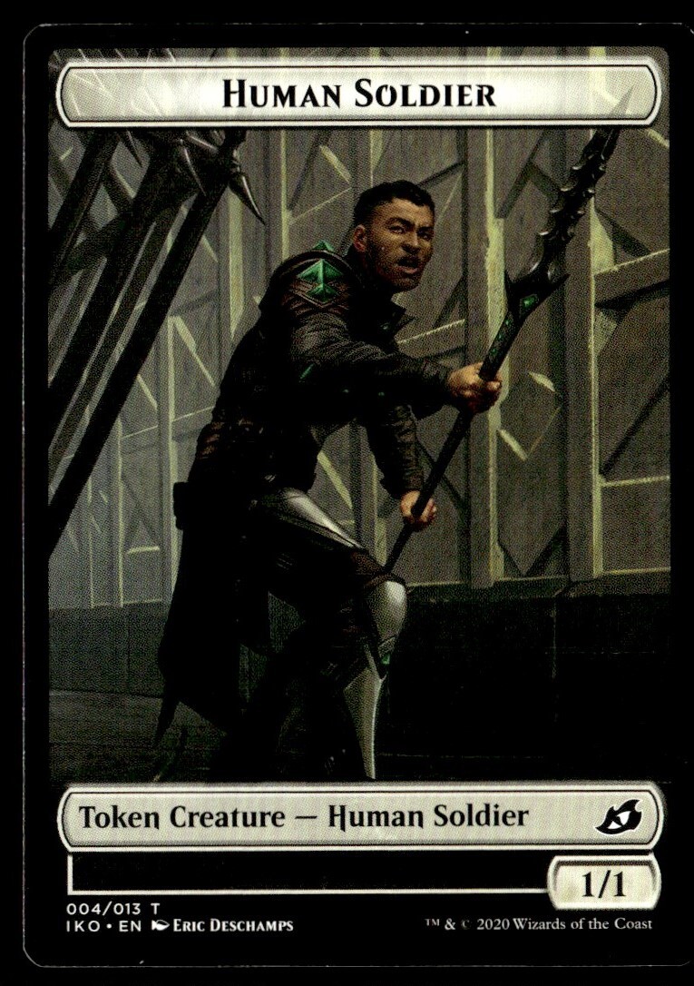 2020 Ikoria Lair of Behemoths Human Soldier Token MTG Common #4 Card
