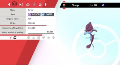 Pokemon Schwert & Schild Shiny Skrelp 6IV Max EVs