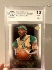 2003 Upper Deck Box Set Lebron James Rookie (1-30) Complete Set BGS BCCG 10 Mint