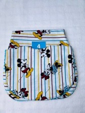 Handmade, baby bib and burp cloth set, Mickey and friends, cotton / terrycloth