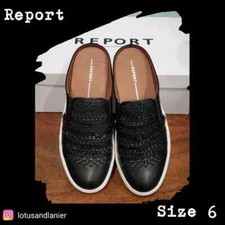 Report Ace Black Slip On Sneaker Sz 6 NIB