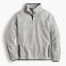 NWT J Crew Men's Sweater Fleece Mockneck Pullover Sweatshirt Size Small