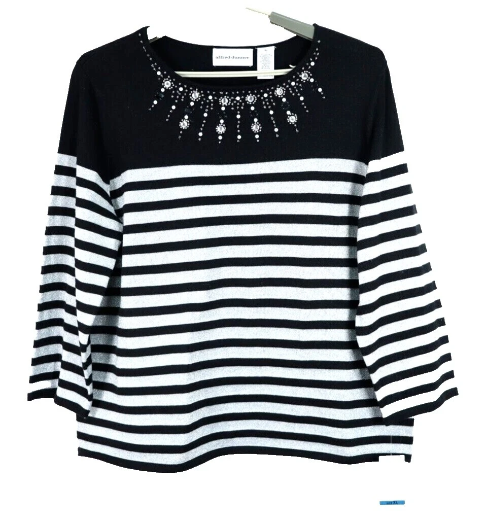 Черные женские свитера Alfred Dunner хлопок