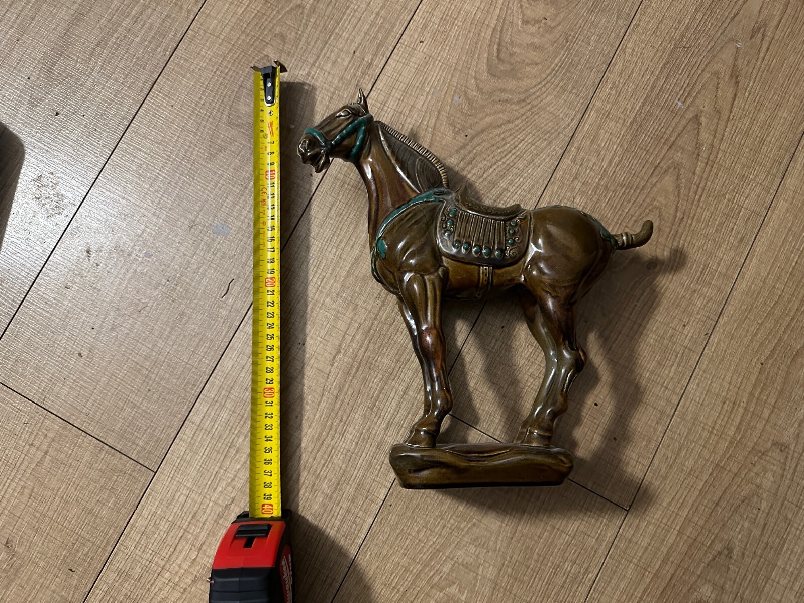 Rare Vintage Beswick Tang Horse Large, model No. 2205, green and