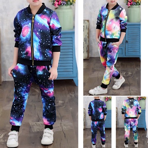 Completo Tuta Sportiva Pantaloni Felpa Bambina Girl Pants Jacket Set  SETCH02 - 3 | eBay