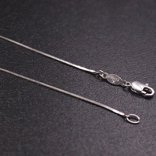 Pure PT950 Platinum 950 Chain 0.7mm Snake Link Necklace 3.7-3.9g 17.9in - Picture 3 of 4