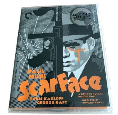 Scarface 4K UHD Blu-ray Criterion Collection Paul Muni Howard Hawks Crime