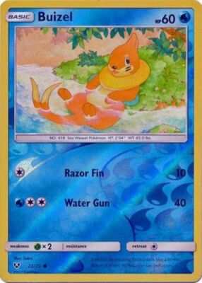 Buizel - 22/73 - Common - Reverse Holo x1 - NM-Mint - Shining
