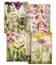 4 A4 Scrapbook Papier Basteln Bastelpapier Designerpapier Blumen Vintage 220g 