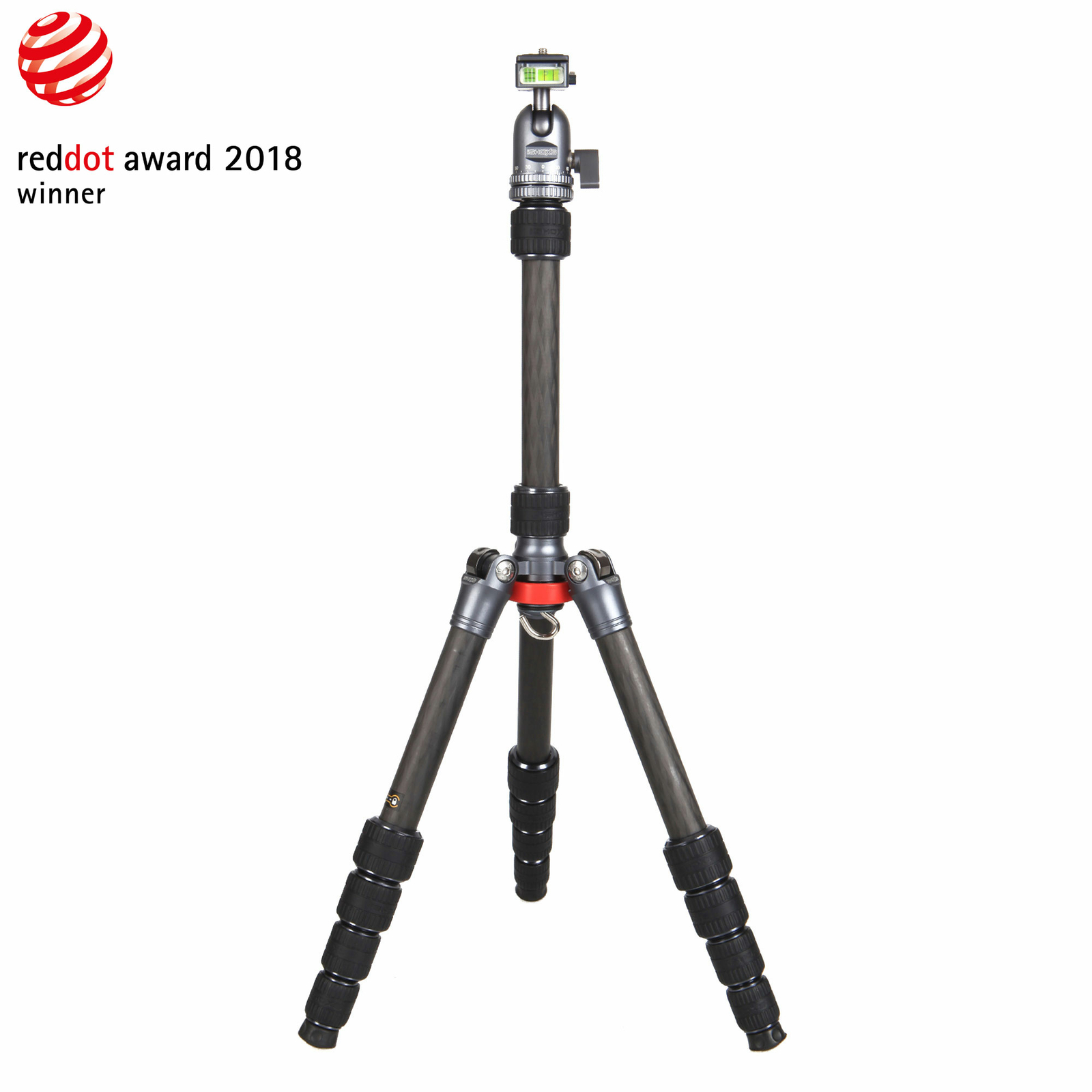 iSHOXS Tripod Travel Serie Carbon Reisestativ mit 360 Panorama Kugelkopf Stativ