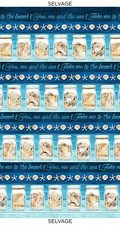 Beach Seashell Fabric Sea Shell Jar Stripe Cotton Timeless Treasures C6745 Yard