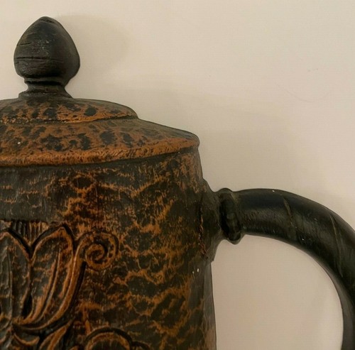 Vintage Homco Country Farmhouse Bronze Coffee Pot Kitchen Wall Art Plaque 1972 - Picture 3 of 12
