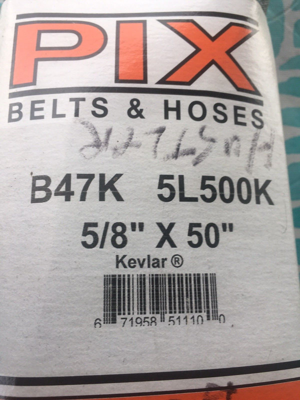 New PIX  B47K   5L500K  Industrial Mower Drive Belt