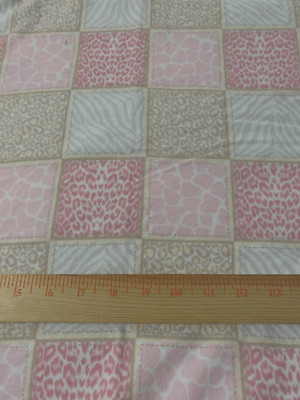 Richloom cotton flannel fabric/animal skin print block design 44''x 41''