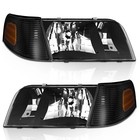 WEELMOTO For 1998-2011 Ford Crown Victoria Headlights+Corner Signal Lights L+R