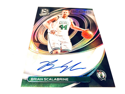 Brian Scalabrine 2022 Panini Spectra Icons Silver Prizm Refractor Autograph #/99