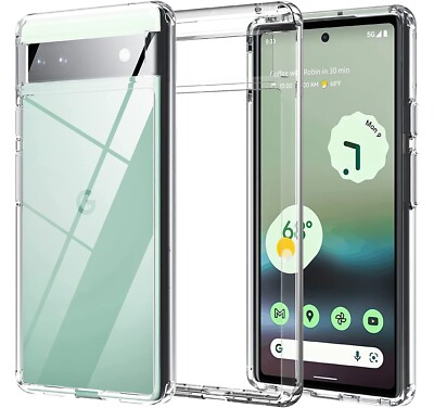 Für Google Pixel 6a durchsichtige Handyhülle Anti-Kratzer Stoßfest Silikon Gel Cover