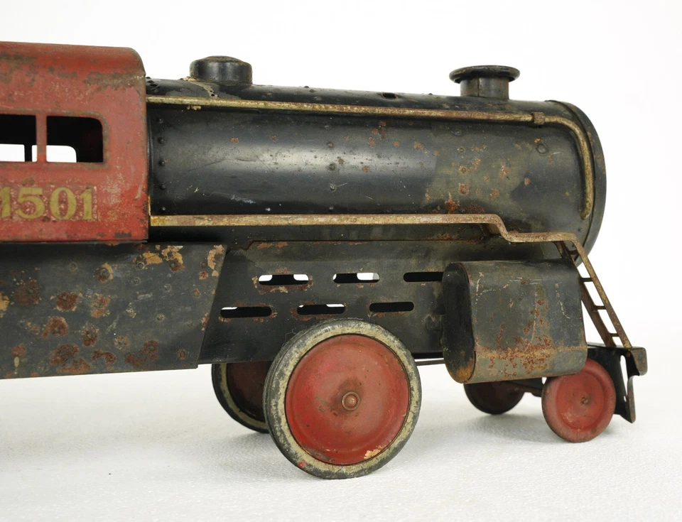 1920s Steelcraft Erie 1501 Sit N Ride Train Toy - Image 4 of 4