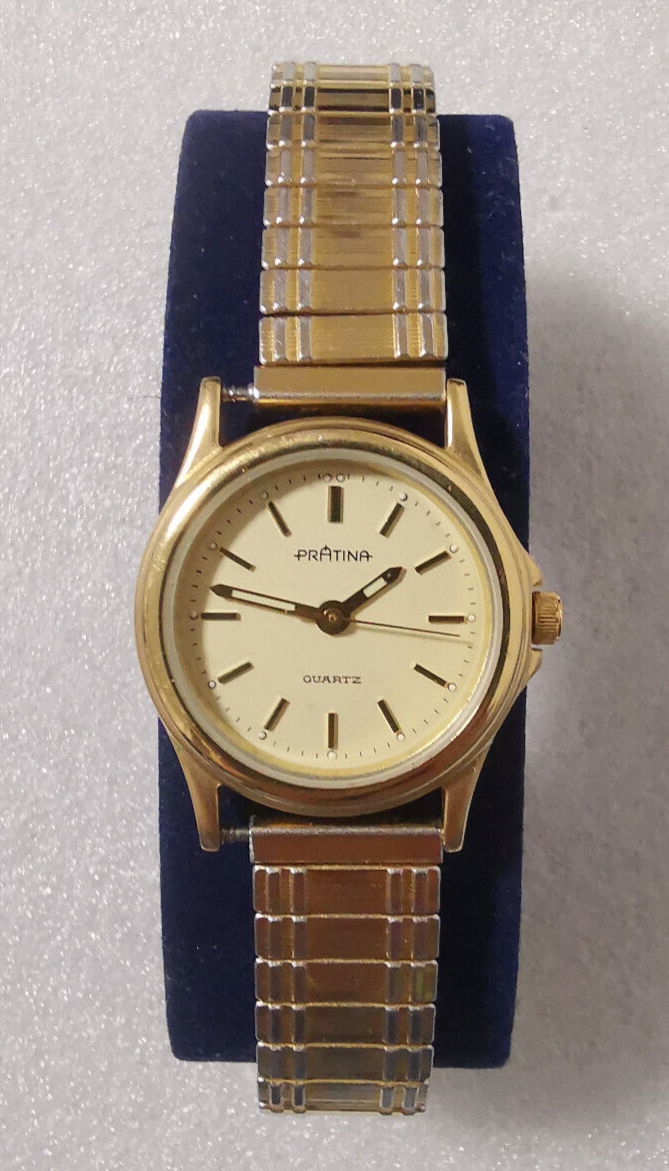 Prätina Quarz Damenuhr Uhr mit Elastischem Armband ohne Batterie Vintage