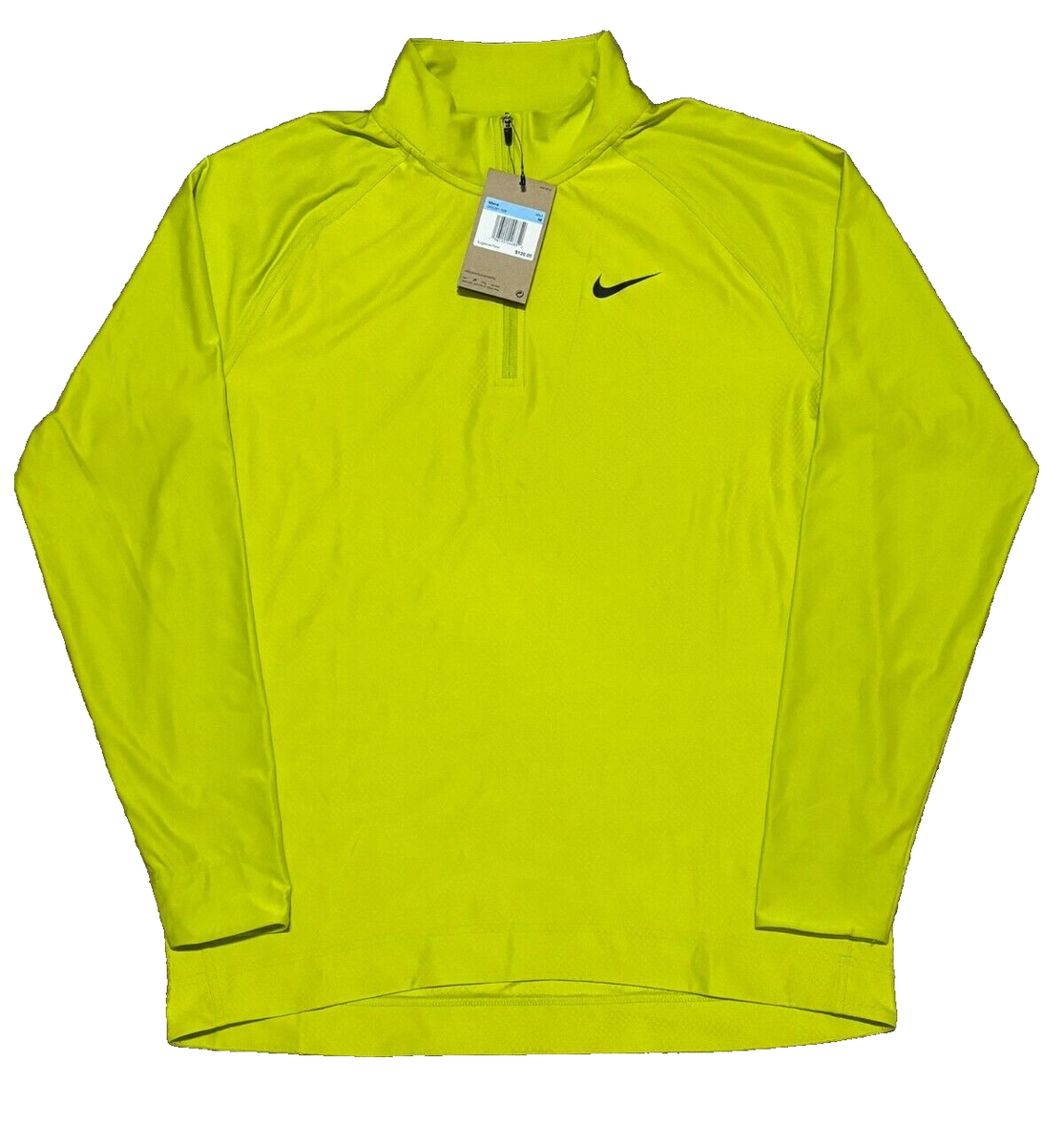 Nike Dri-FIT ADV Tour 1/4 Zip Yellow Golf Pullover Size Men's