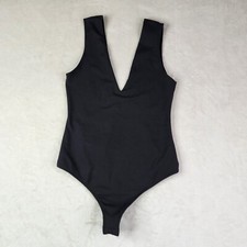 Intimately Free People Keep It Sleek Bodysuit Women Size S Black Sleeveless