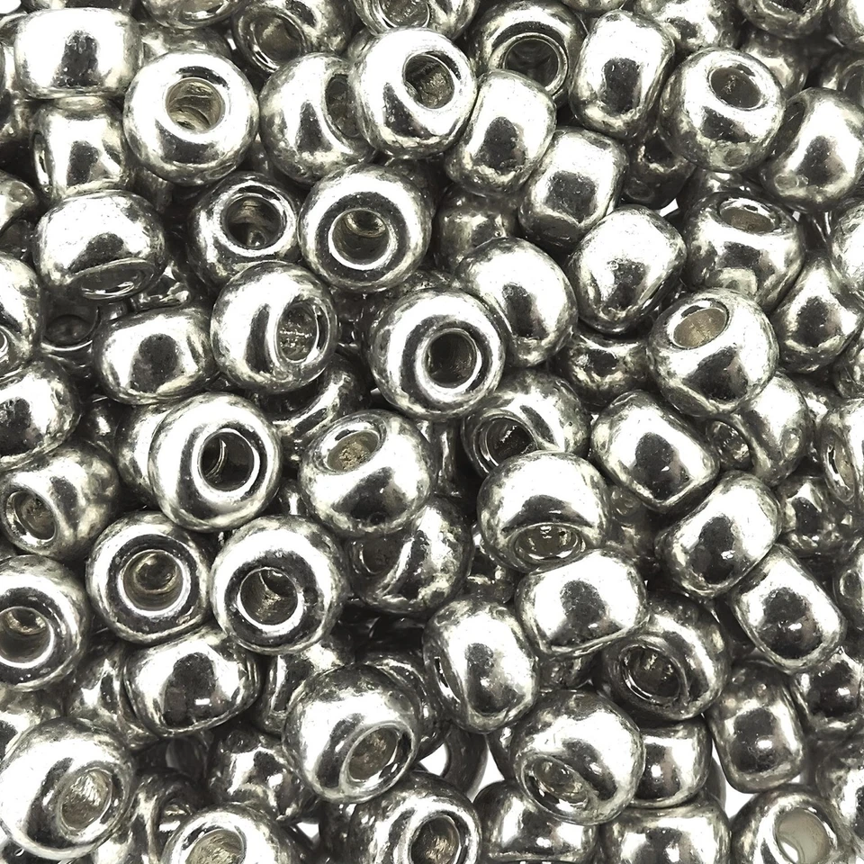 3 Colores 60GM Miyuki Cuentas Semilla Redondas, Tamaño 6/0, Galvanizado Plata Dorado, Negro Foto 2 de 4