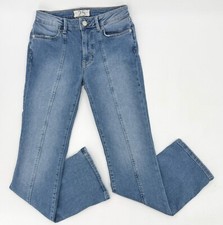Free People Jeans Womens 25 Straight Slit Mid rise Blue Designer