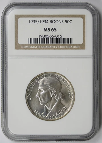 1935/1934 Daniel Boone Silver Commemorative Half Dollar 50C MS 65 NGC
