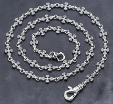 Gothic Crosses Necklace .925 Sterling Silver Medieval Christian Chain Jewelry