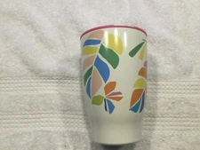 Tabitha Brown for Target Steel Wine Beverage Tumbler Pink Lid Floral Design
