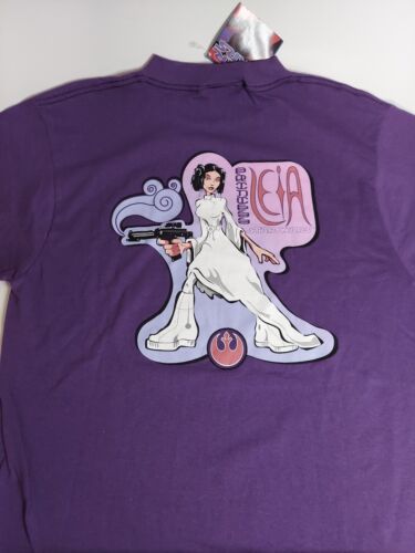 Vintage Star Wars Princess Leia Winterland T Shirt 1997 Purple NWT - 第 1/9 張圖片