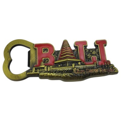 Bali Indonesia Refrigerator Magnet Souvenir Bottle Opener Metal Ulun Danu Temple