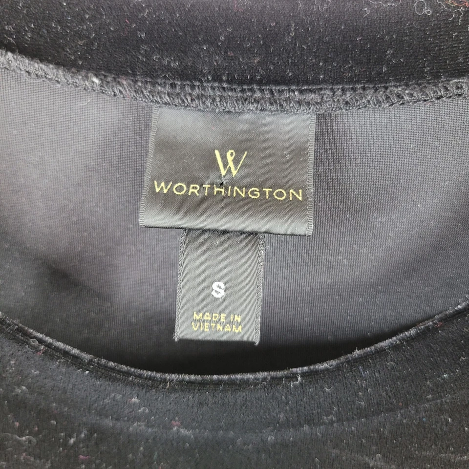 Vestido Worthington Terciopelo Talla Pequeña Elastizado Noche Evento Especial Terciopelo Gótico Foto 4 de 4