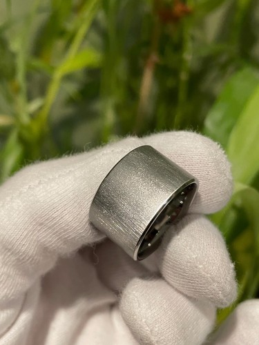 Big Wide 14mm Fashion Ring, Frosted Finish Titanium Band, Jewelry, Ladies, Mens - 第 6/8 張圖片