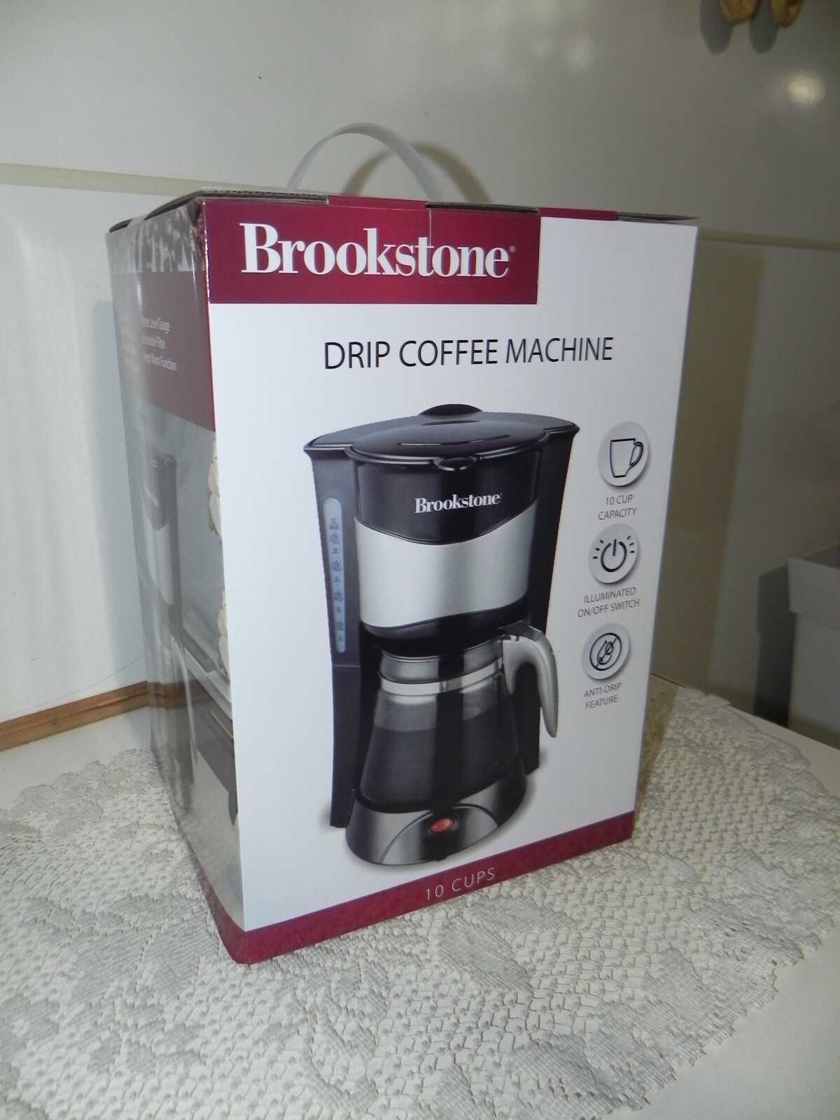 Brookstone  Drip Coffee Machine. 10 Cup Anti-Drip