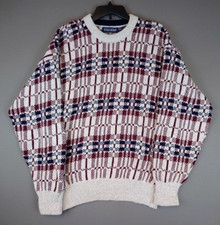 Vintage Van Heusens Editions Plaid Pullover Sweater Mens Medium 100 Cotton Vintage Van Heusens Editions Plaid Pullover Sweater Mens Medium 100 Cotton