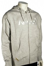 Felpa con cappuccio analogica analogica 5 zip - grigio erica - nuova