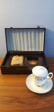 Kopi Luwak Coffee Cup  Saucer Set Solid Indonesian Rosewood Box HankookCeramics