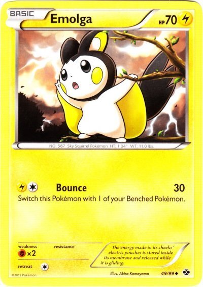 Pokemon - Emolga - 49/99 - Uncommon - BW - Next Destinies - NM