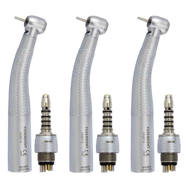 3PC Sirona Style Dental LED Fiber Optic Handpiece with 6 pin Coupler eBay