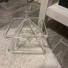 7 inch Clear Quartz Crystal Singing Merkaba Star Pyramid Crystal Singing