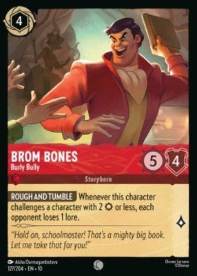 1x Brom Bones-Burly Bully 127/204 Whispers in the Well COLD FOIL Disney Lorcana