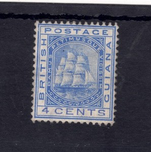 BRITISH GUIANA Scott # 109, MINT/Perf 14/Wtrmk 2/Hinged Seal of Colony! SCV $125