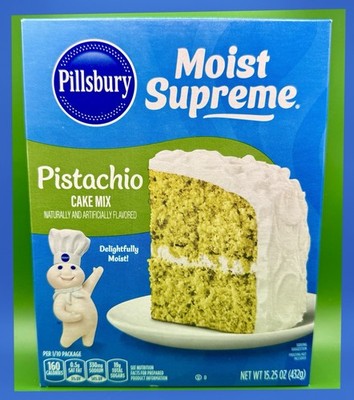 NEW Pillsbury Moist Supreme PISTACHIO Cake Mix Rare Limited Edition 15.25oz HTF!