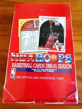 1990-91 NBA Hoops Basketball Box Sealed Series 2 Michael Jordan on top of box